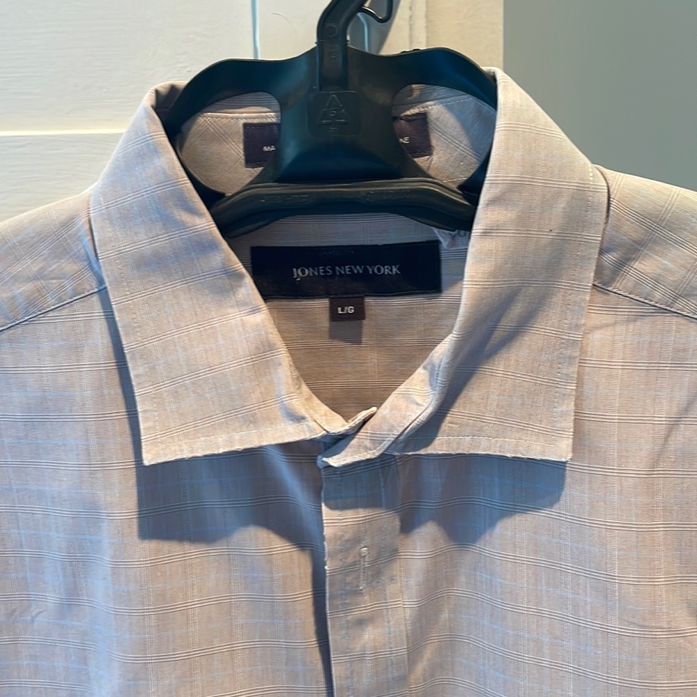 Jones New York Mens 80s Two Ply Dress Shirt